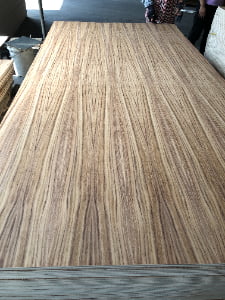 Parota plywood surface and grain