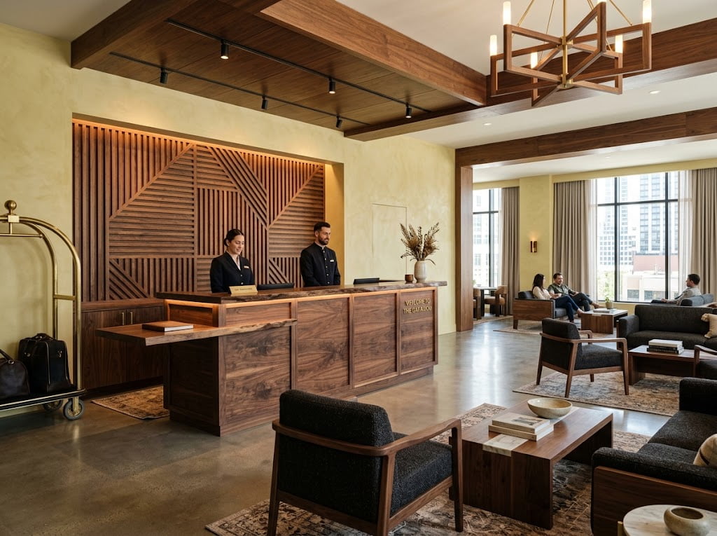 Walnut Panels For Hotel Projects